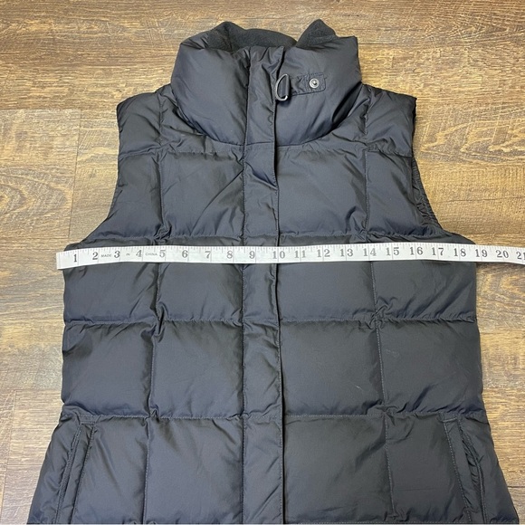 Eddie Bauer Premium Goose Down Puffer Vest Womens Small EB700 Black Zip Snap - Picture 2 of 10